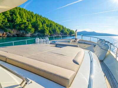Deck of Cloud 9, a Gulet Motoryacht yacht at Dubrovnik, Croatia