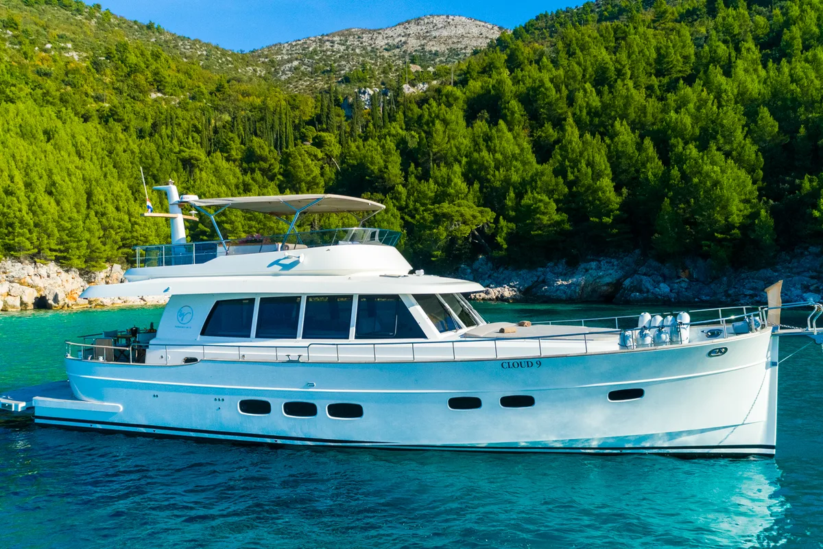 Exterior view of Cloud 9, a Gulet Motoryacht yacht at Dubrovnik, Croatia