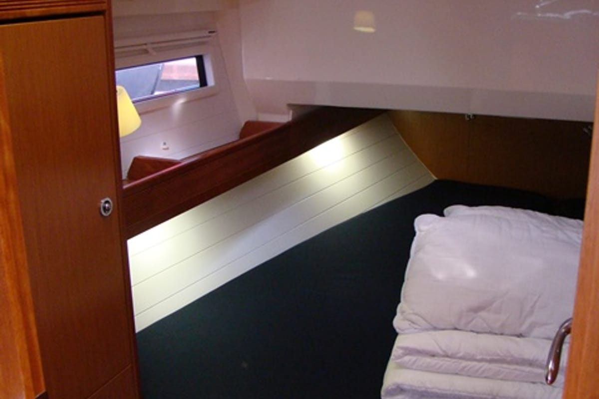 Cabin on NU GA, a Bavaria Cruiser 36 sailboat at Grad Biograd na Moru, Croatia