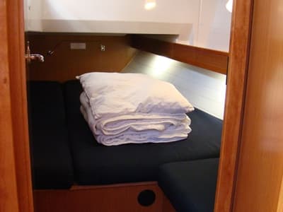 Cabin on NU GA, a Bavaria Cruiser 36 sailboat at Grad Biograd na Moru, Croatia