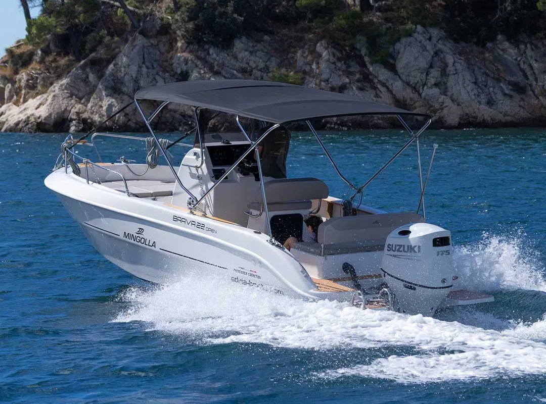 Exterior view of NN, a Compass Boats Compass 7s motorboat at Grad Šibenik, Croatia