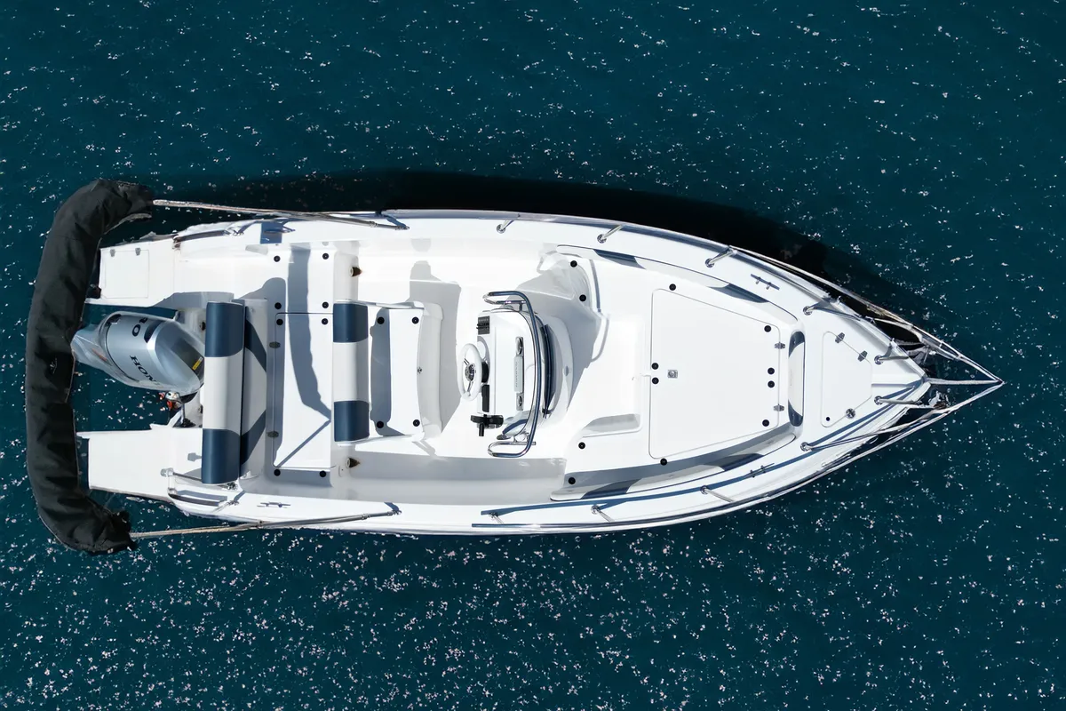 Exterior view of NN, a Compass Boats Compass 7s motorboat at Grad Šibenik, Croatia