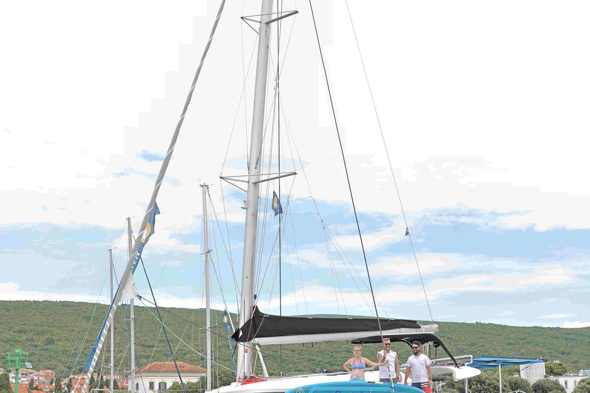 Exterior view of Independent I, a Lagoon 400 S2 catamaran at Punat, Croatia