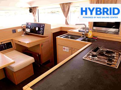 Galley of Independent I, a Lagoon 400 S2 catamaran at Punat, Croatia