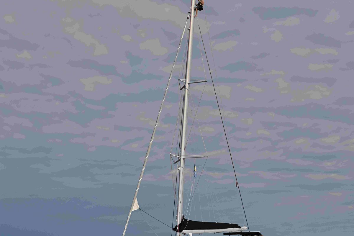 Exterior view of Independent I, a Lagoon 400 S2 catamaran at Punat, Croatia