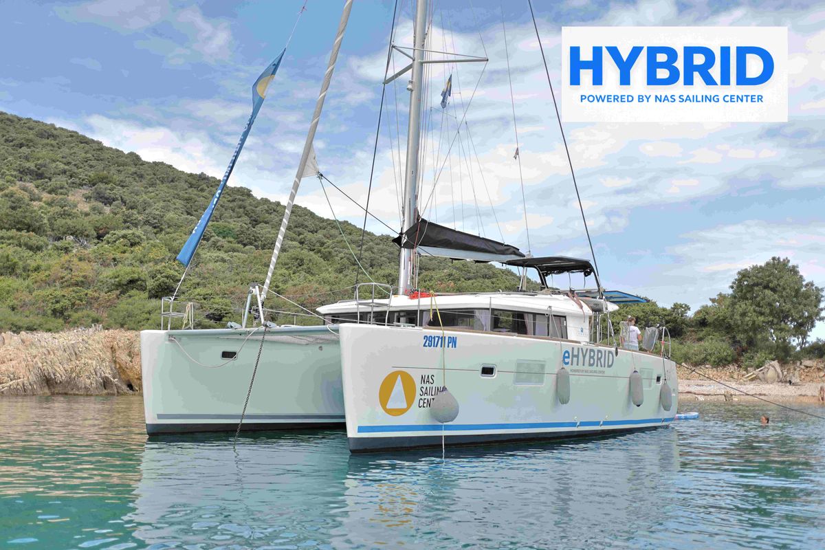 Exterior view of Independent I, a Lagoon 400 S2 catamaran at Punat, Croatia