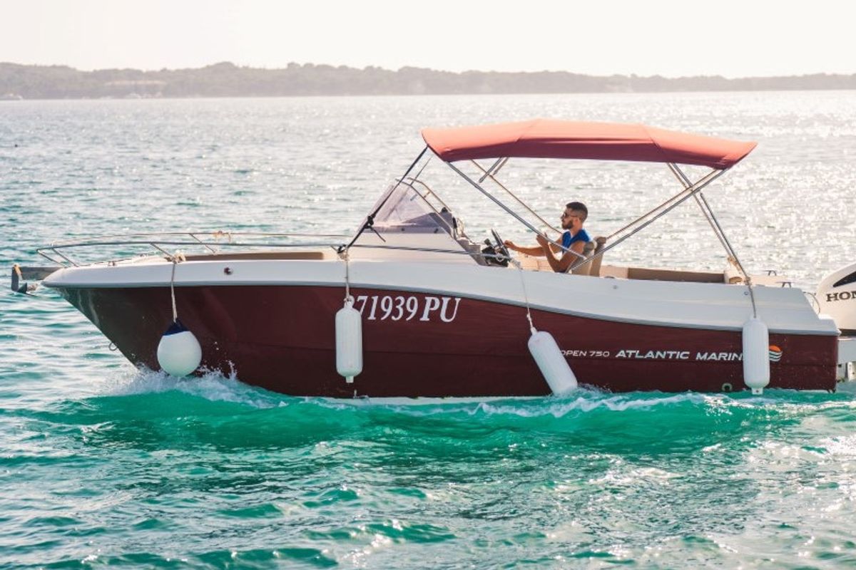 Exterior view of Atlantic Marine, a Atlantic 750 Open motorboat at Valbandon, Croatia