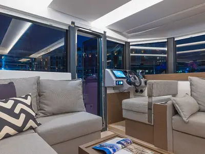 Salon of Moorings 403 PC Exclusive, a Leopard 40 PC catamaran at Road Town, British Virgin Islands