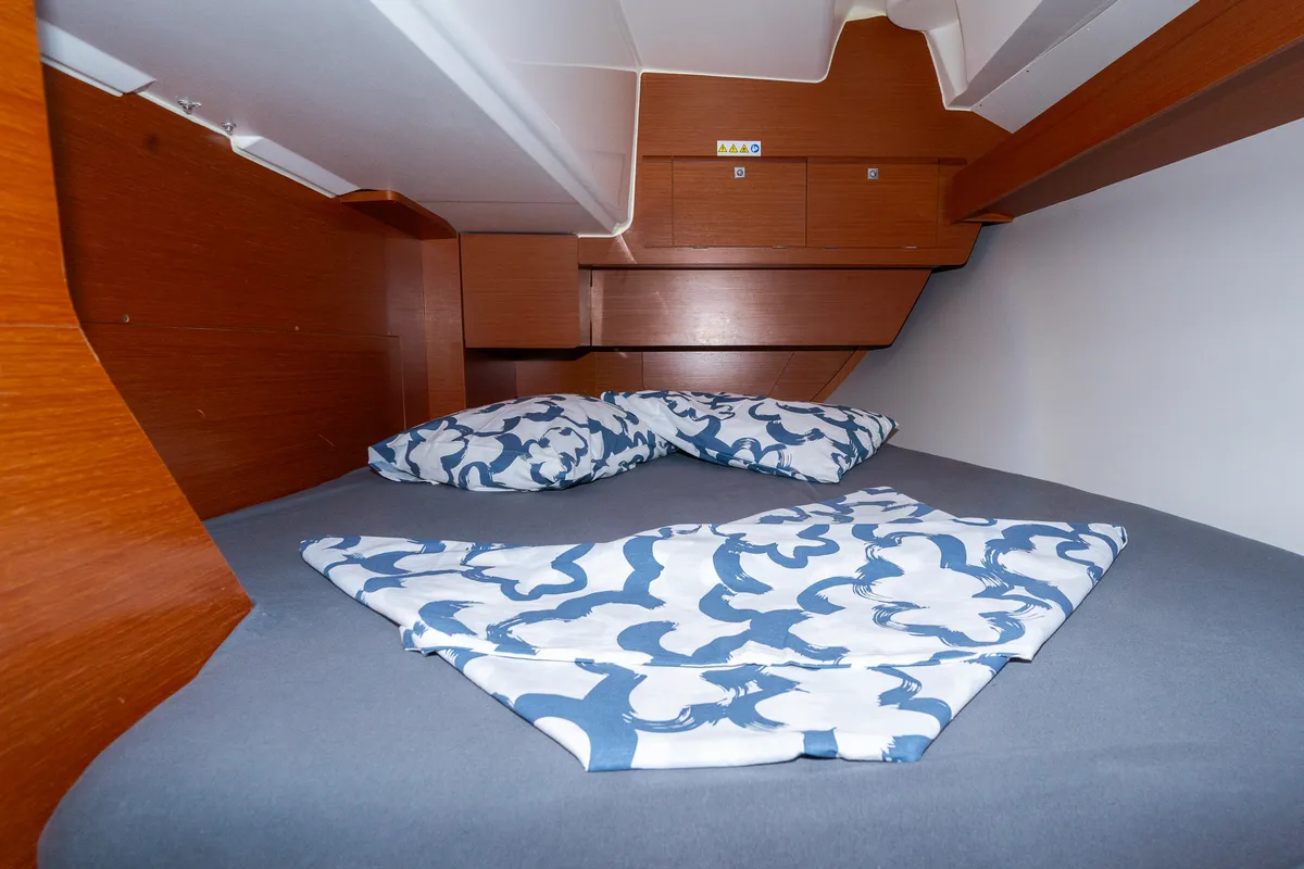 Cabin on Draco, a Dufour 360 Grand Large sailboat at Grad Pula, Croatia