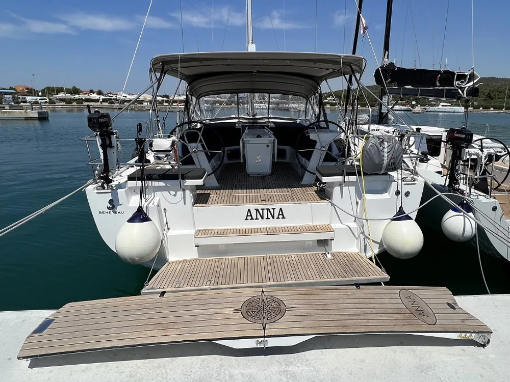 Exterior view of Anna, a Beneteau Oceanis 51.1 sailboat at Općina Sukošan, Croatia