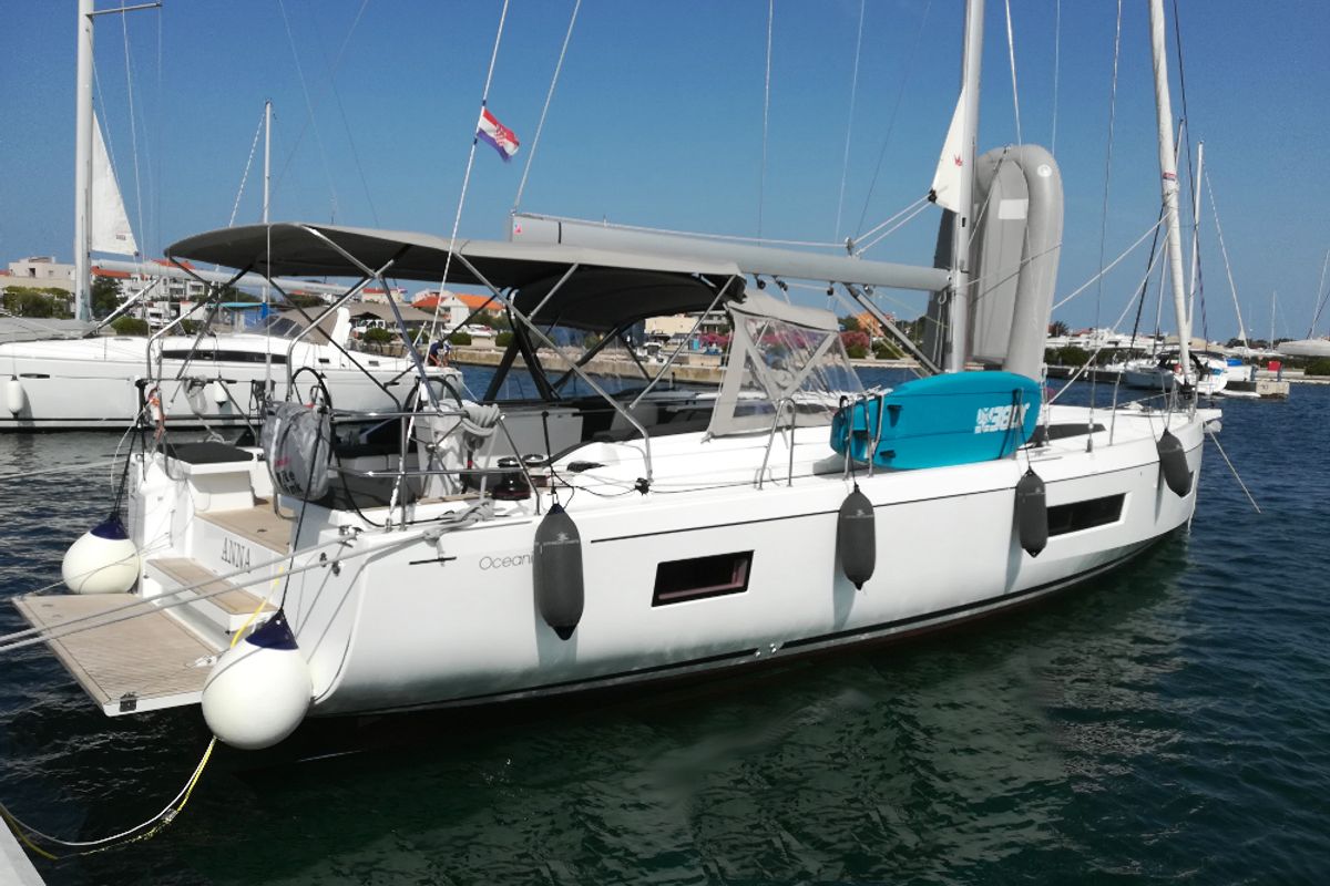 Exterior view of Anna, a Beneteau Oceanis 51.1 sailboat at Općina Sukošan, Croatia