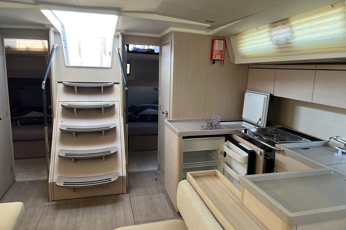 Galley of Anna, a Beneteau Oceanis 51.1 sailboat at Općina Sukošan, Croatia