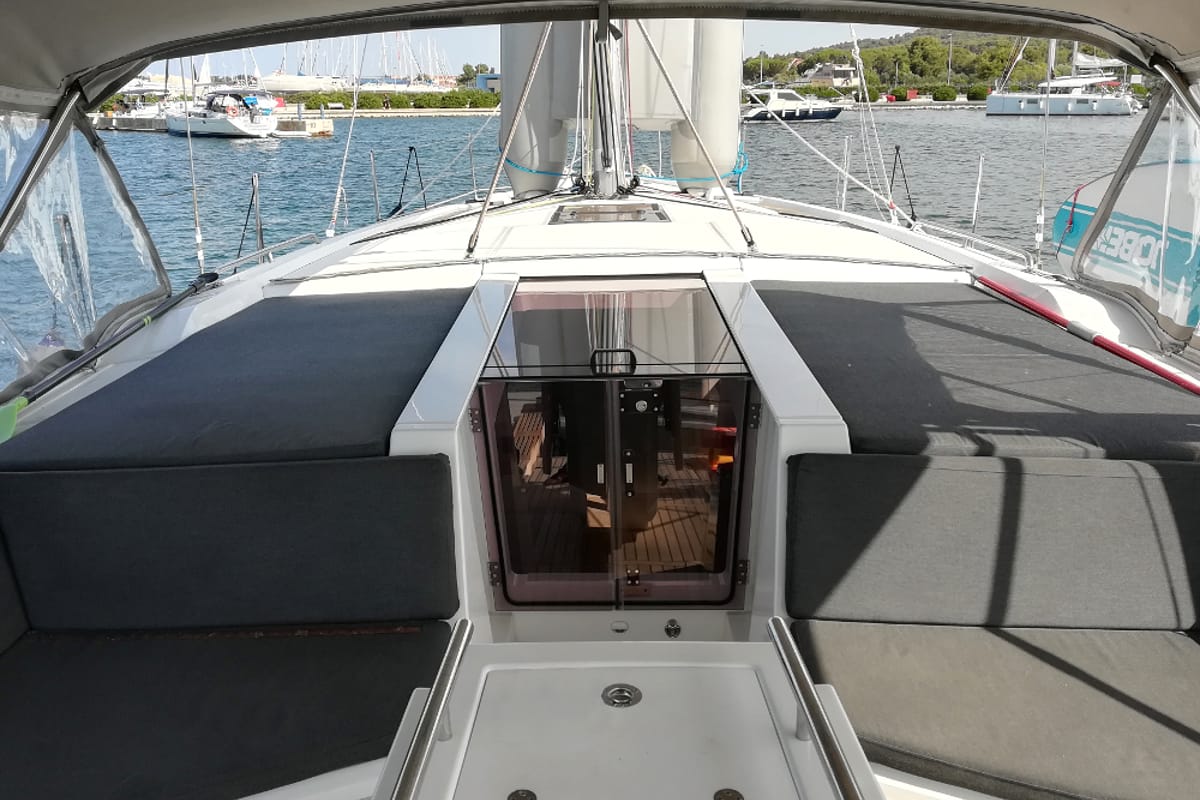 Deck of Anna, a Beneteau Oceanis 51.1 sailboat at Općina Sukošan, Croatia