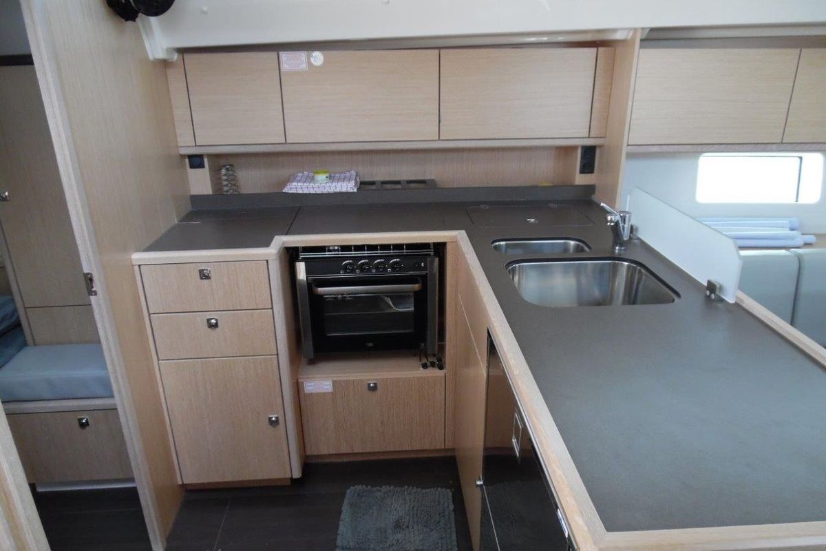 Galley of Isabella 2, a Bavaria C45 sailboat at Mai Khao, Thailand