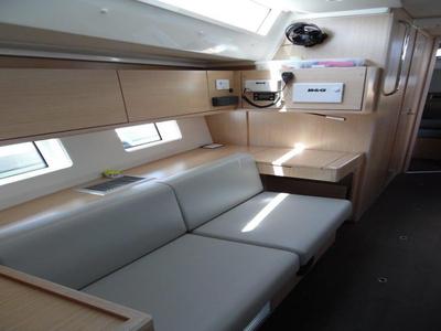 Salon of Isabella 2, a Bavaria C45 sailboat at Mai Khao, Thailand