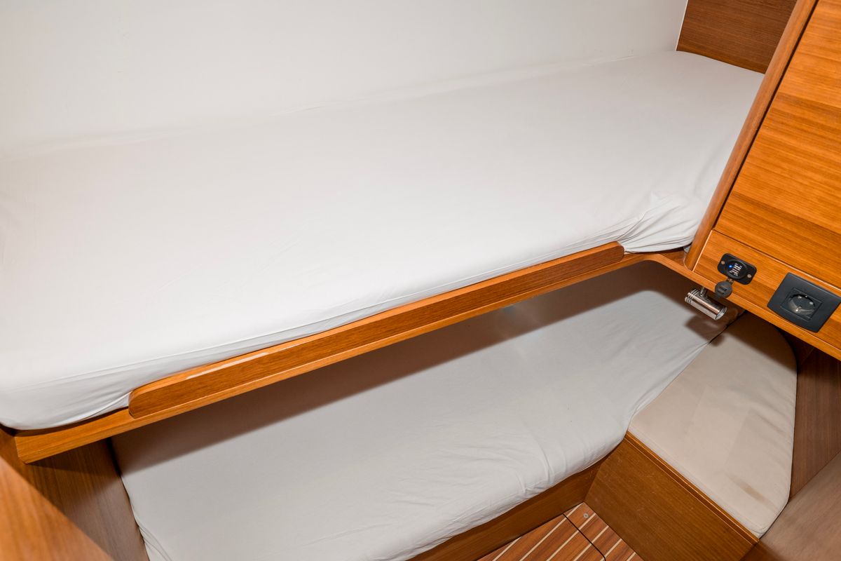 Cabin on Eva, a Elan Impression 45.1 sailboat at Pirovac, Croatia