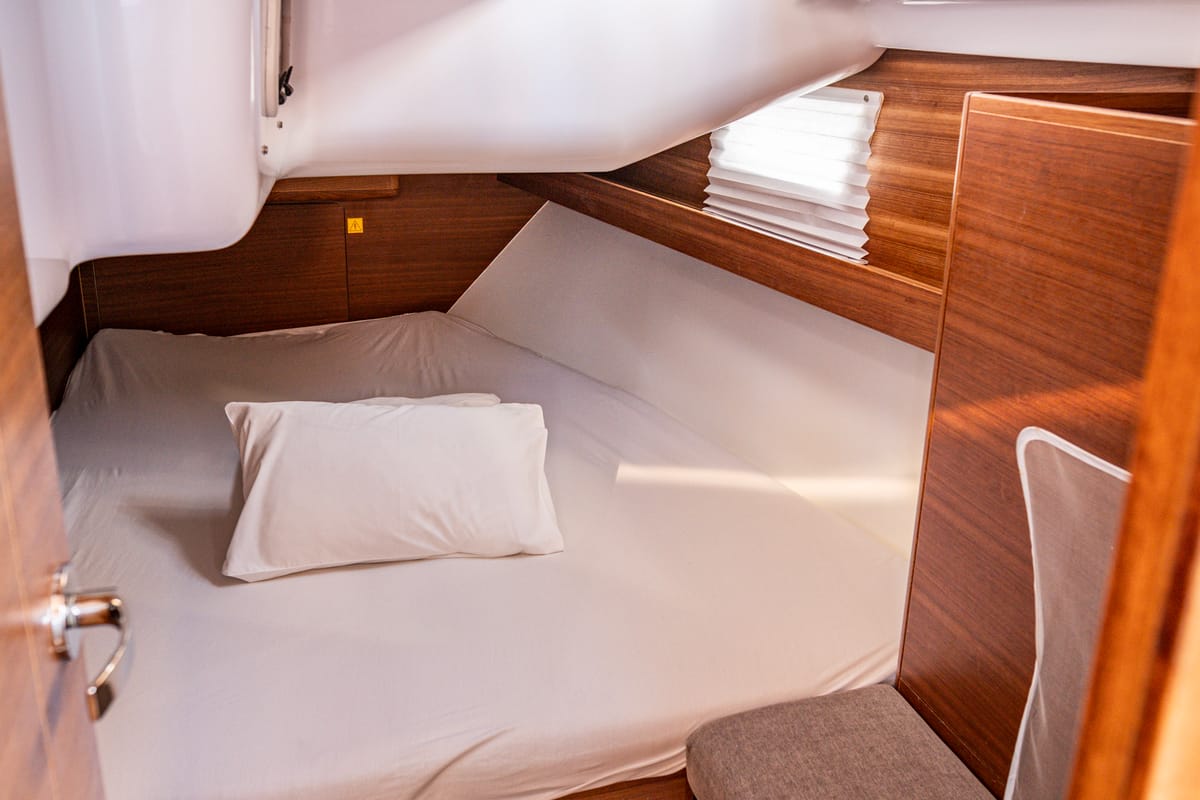 Cabin on Eva, a Elan Impression 45.1 sailboat at Pirovac, Croatia