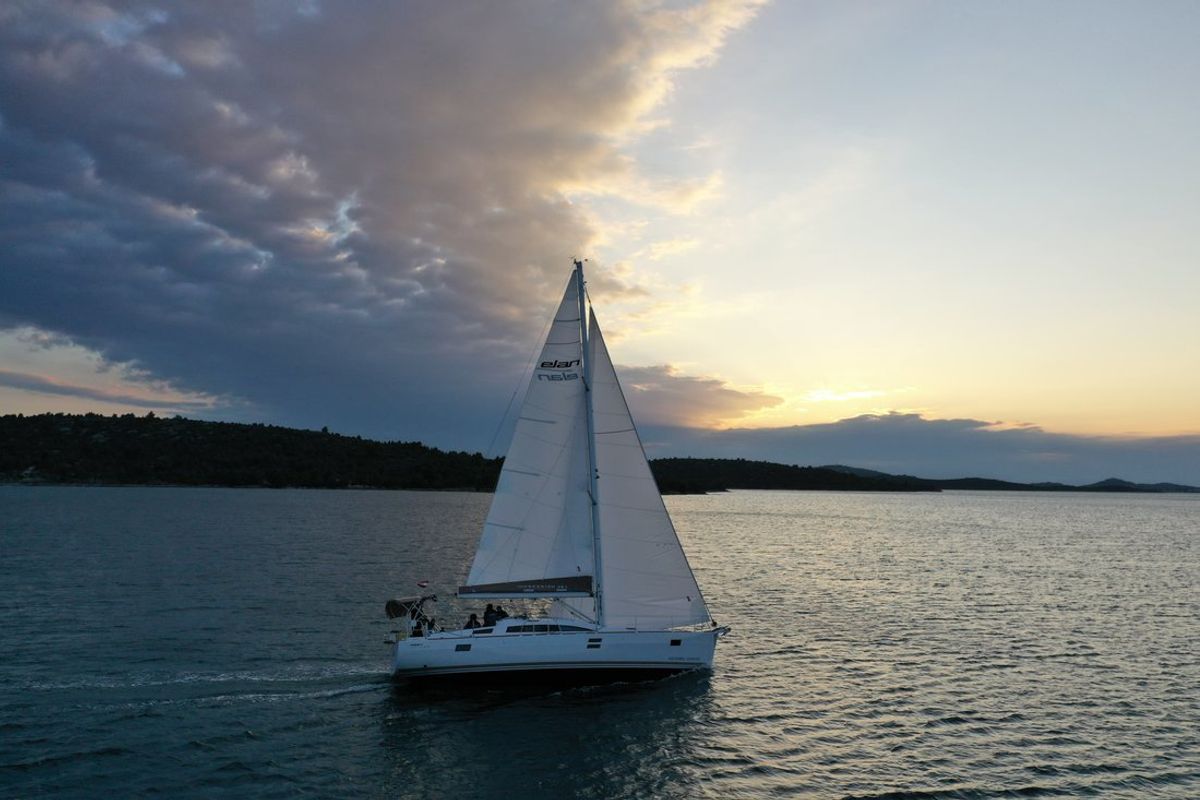 Exterior view of Eva, a Elan Impression 45.1 sailboat at Pirovac, Croatia
