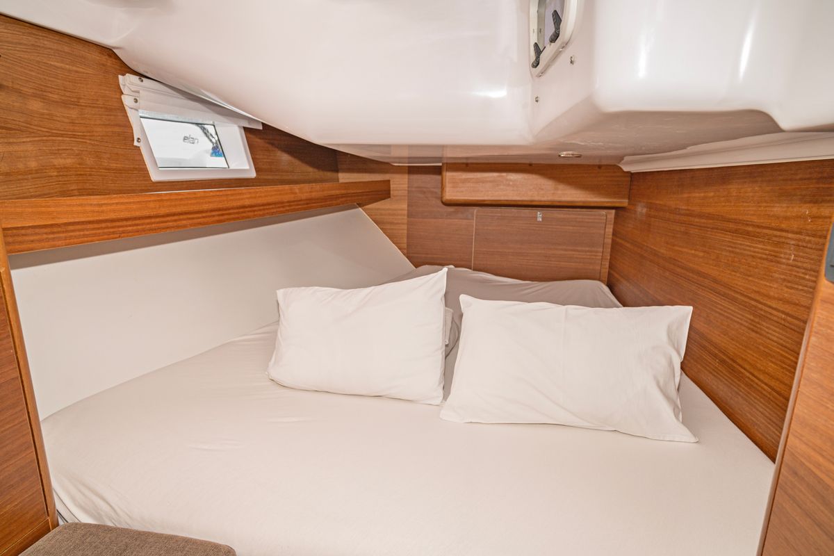 Cabin on Eva, a Elan Impression 45.1 sailboat at Pirovac, Croatia
