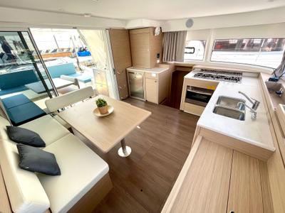 Galley of Buongiorno principessa, a Lagoon 43 catamaran at Salerno, Italy