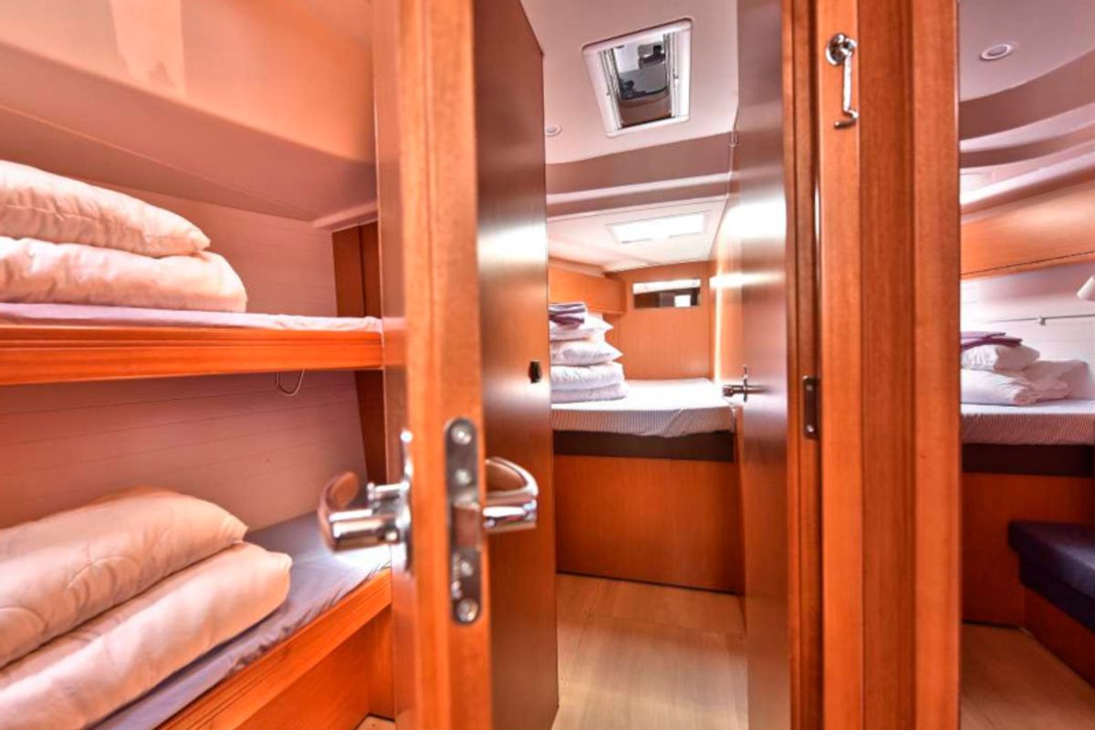 Cabin on Alma Libre III, a Bavaria Cruiser 51 sailboat at Municipal Unit of Lefkada, Greece
