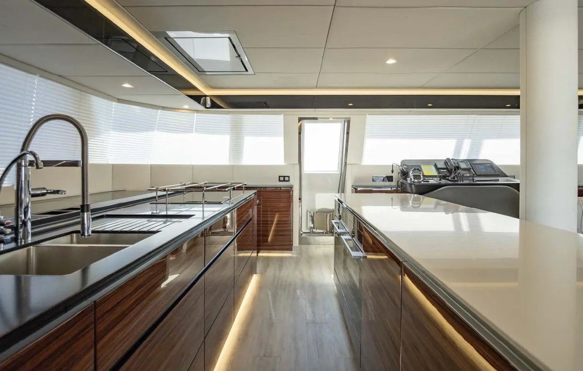 Galley of Dessus, a Sunreef Yachts Sunreef 60 catamaran at Grad Kaštela, Croatia