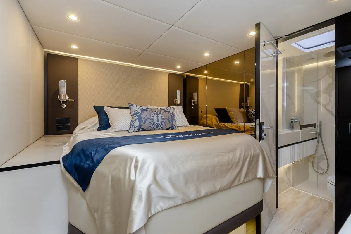 Salon of Dessus, a Sunreef Yachts Sunreef 60 catamaran at Grad Kaštela, Croatia