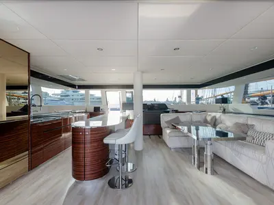 Salon of Dessus, a Sunreef Yachts Sunreef 60 catamaran at Grad Kaštela, Croatia