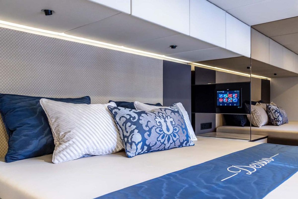 Cabin on Dessus, a Sunreef Yachts Sunreef 60 catamaran at Grad Kaštela, Croatia