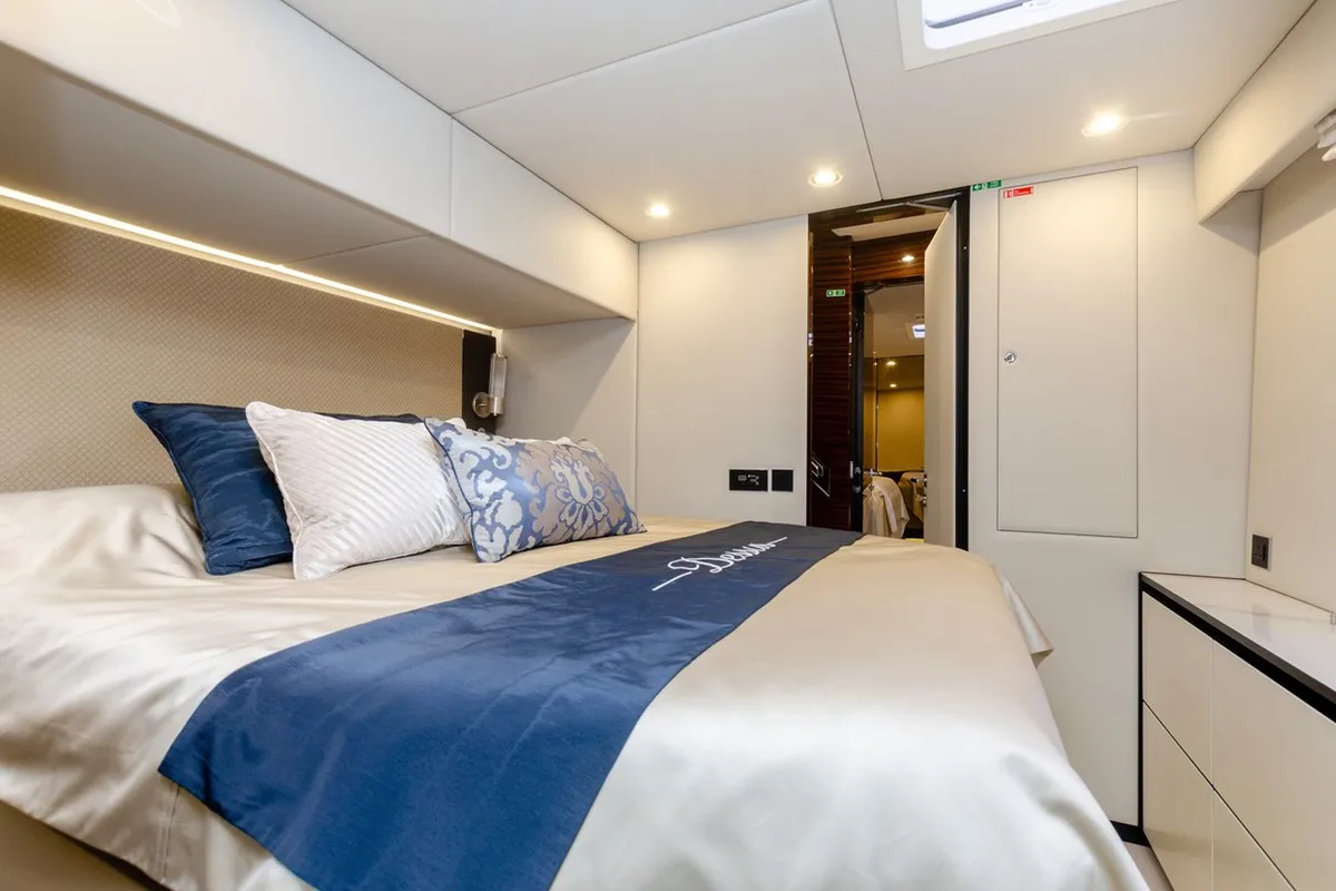 Cabin on Dessus, a Sunreef Yachts Sunreef 60 catamaran at Grad Kaštela, Croatia