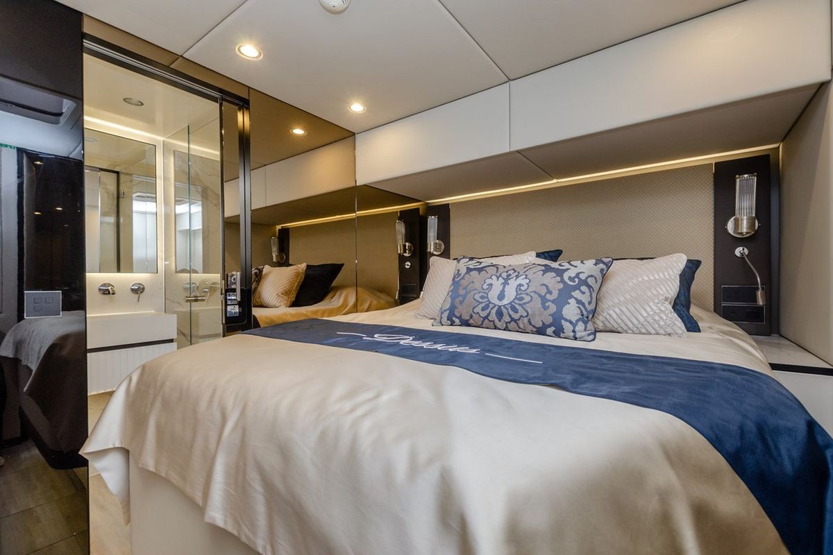 Cabin on Dessus, a Sunreef Yachts Sunreef 60 catamaran at Grad Kaštela, Croatia