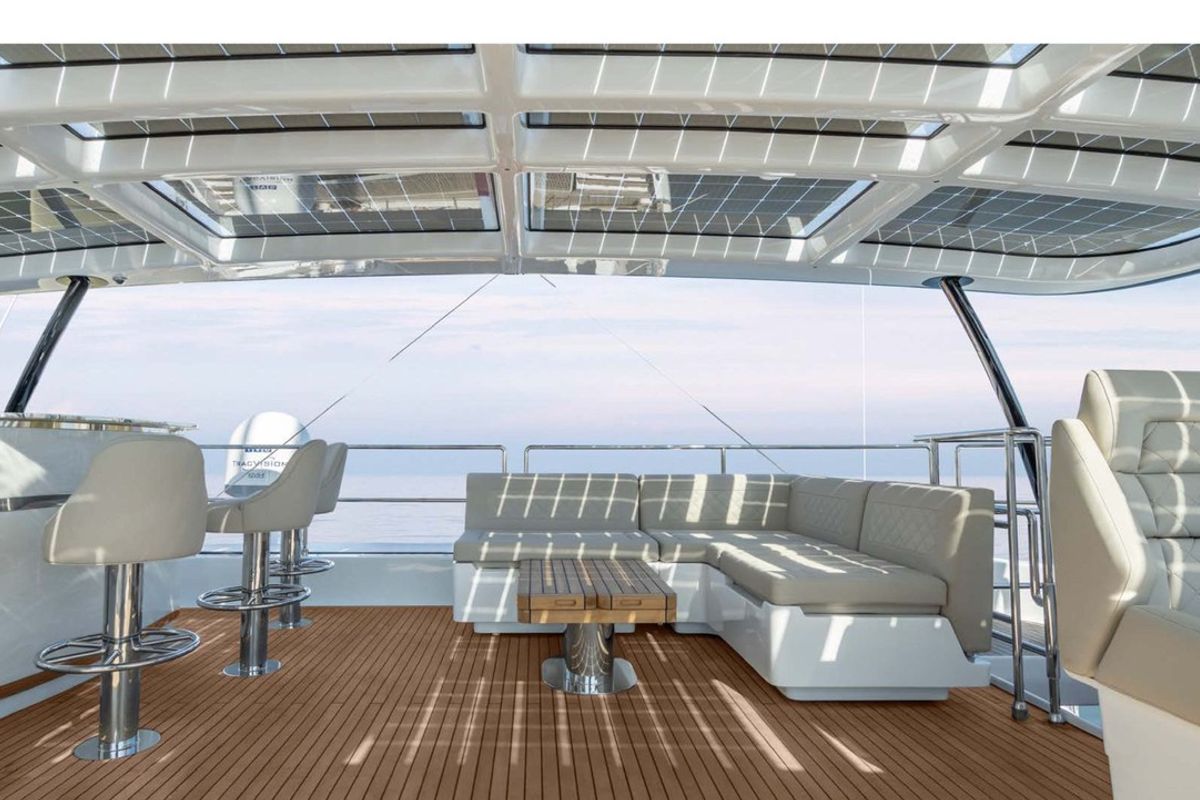 Cockpit of Dessus, a Sunreef Yachts Sunreef 60 catamaran at Grad Kaštela, Croatia