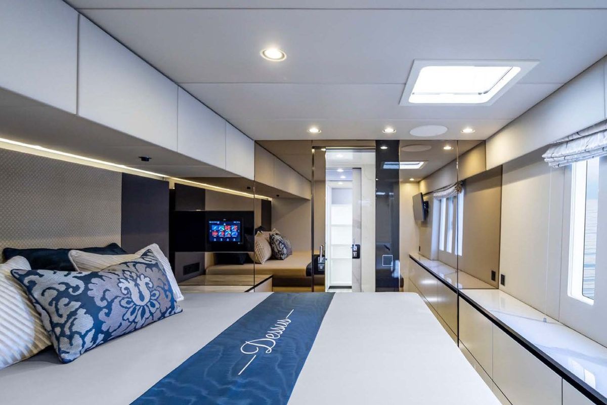 Cabin on Dessus, a Sunreef Yachts Sunreef 60 catamaran at Grad Kaštela, Croatia