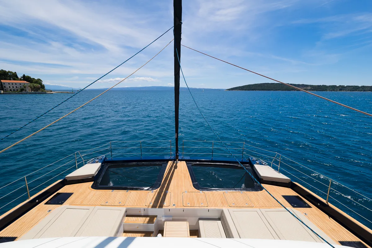 Dessus, a Sunreef Yachts Sunreef 60 catamaran at Grad Kaštela, Croatia