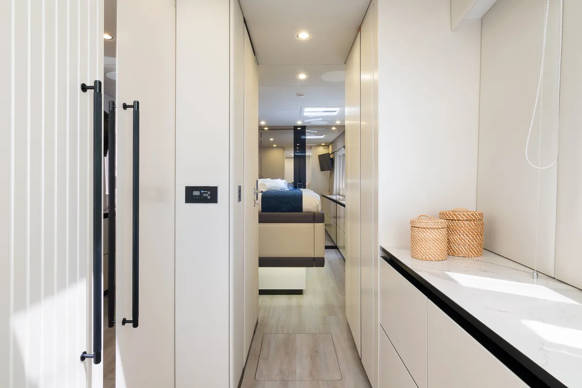 Cabin on Dessus, a Sunreef Yachts Sunreef 60 catamaran at Grad Kaštela, Croatia