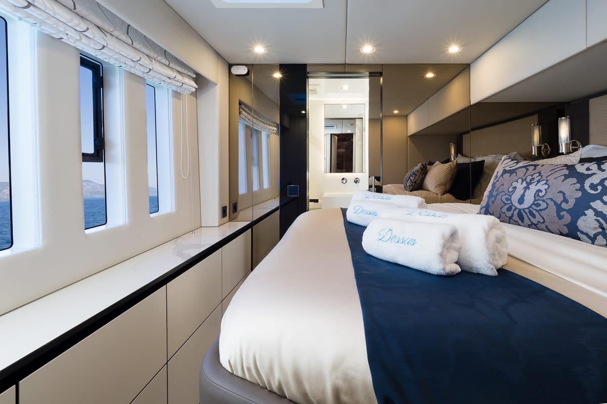 Cabin on Dessus, a Sunreef Yachts Sunreef 60 catamaran at Grad Kaštela, Croatia