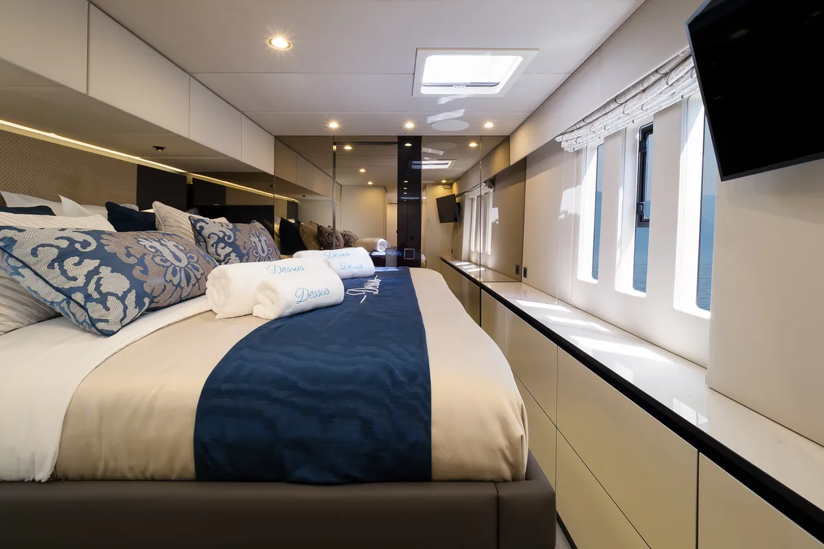 Cabin on Dessus, a Sunreef Yachts Sunreef 60 catamaran at Grad Kaštela, Croatia