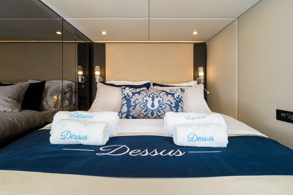 Cabin on Dessus, a Sunreef Yachts Sunreef 60 catamaran at Grad Kaštela, Croatia