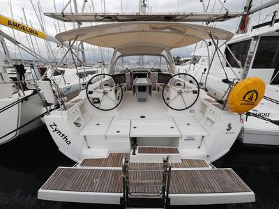 Cockpit of Zyntha, a Beneteau Oceanis 41 sailboat at Općina Sukošan, Croatia