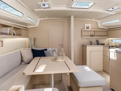 Salon of Vienna Nano, a Beneteau Oceanis 40.1 sailboat at Preveza, Greece