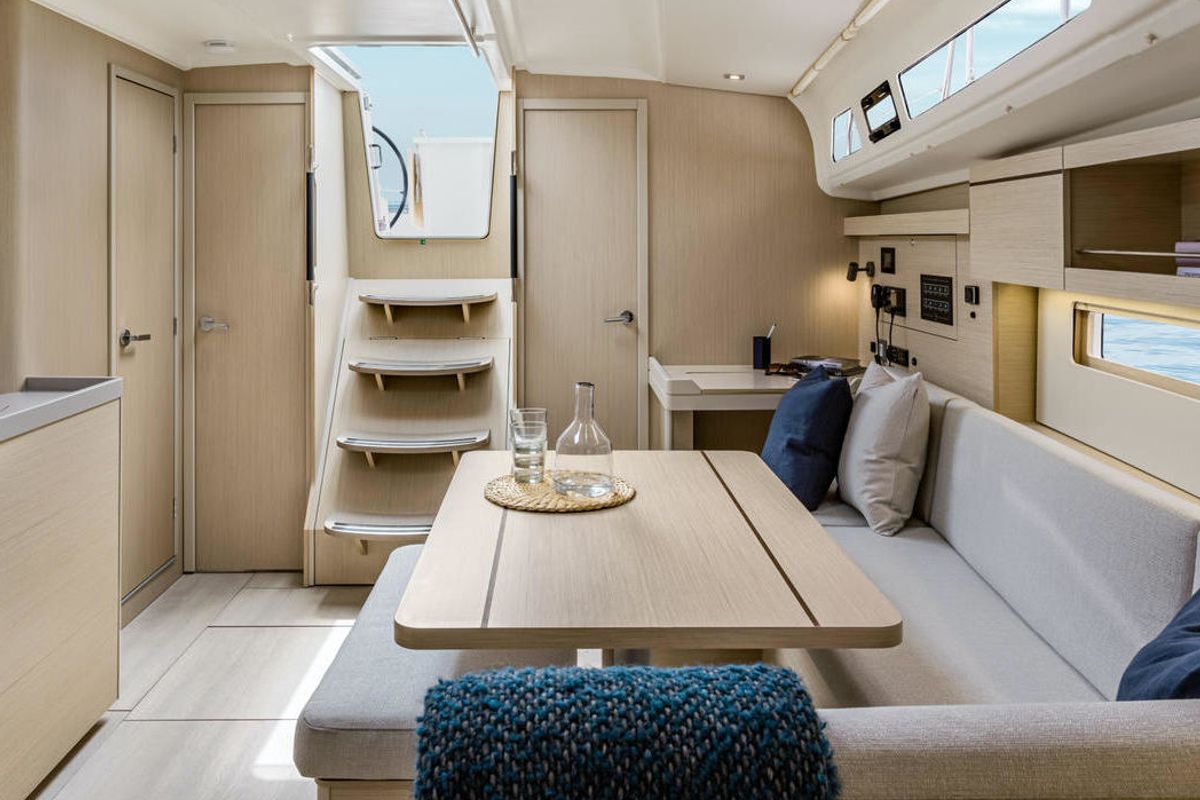 Salon of Vienna Nano, a Beneteau Oceanis 40.1 sailboat at Preveza, Greece