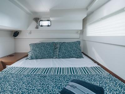 Cabin on L'Avventura, a Lagoon 40 catamaran at Athens, Greece