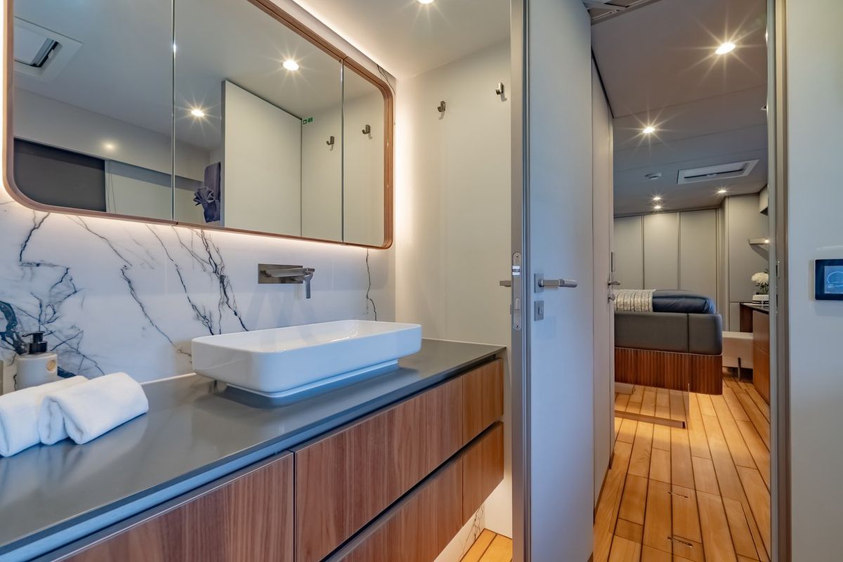 Head on E-Motion, a Sunreef Yachts Sunreef 60 E catamaran at Ko Kaeo, Thailand