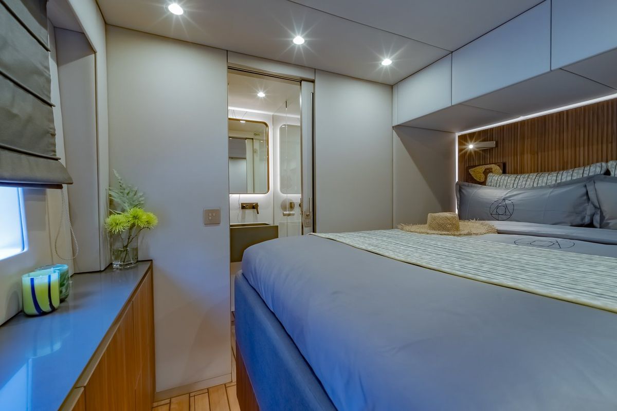 Cabin on E-Motion, a Sunreef Yachts Sunreef 60 E catamaran at Ko Kaeo, Thailand