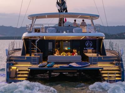 Deck of E-Motion, a Sunreef Yachts Sunreef 60 E catamaran at Ko Kaeo, Thailand