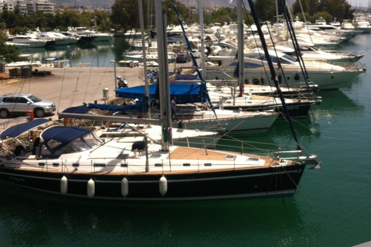 Exterior view of FanClub VII, a Ocean Star 51.2 sailboat at Athens, Greece