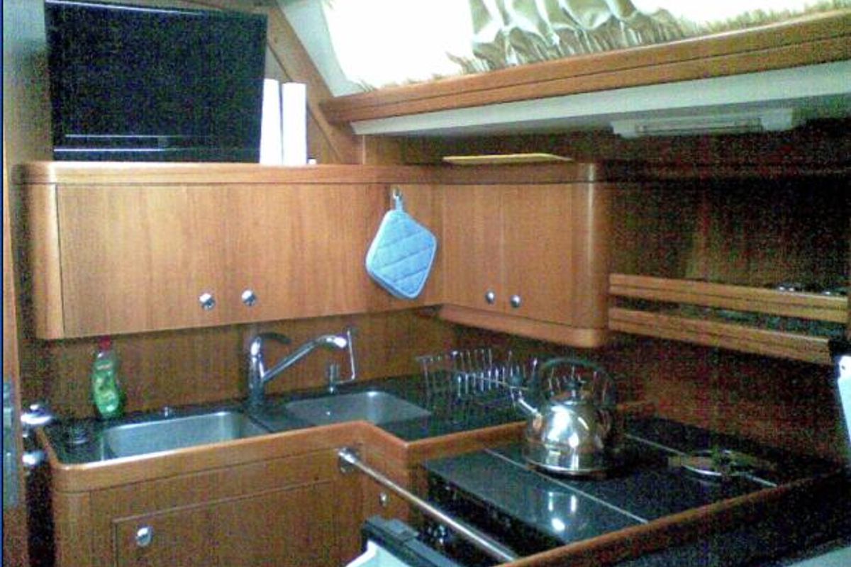 Galley of FanClub VII, a Ocean Star 51.2 sailboat at Athens, Greece