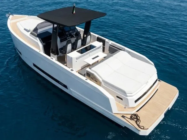 Black Family, a De Antonio Yachts De Antonio D36 motorboat at Pozzuoli, Italy