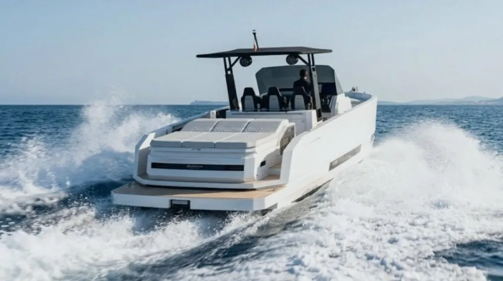 Black Family, a De Antonio Yachts De Antonio D36 motorboat at Pozzuoli, Italy