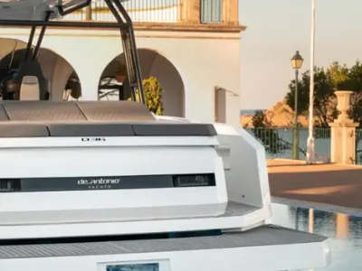 Black Family, a De Antonio Yachts De Antonio D36 motorboat at Pozzuoli, Italy